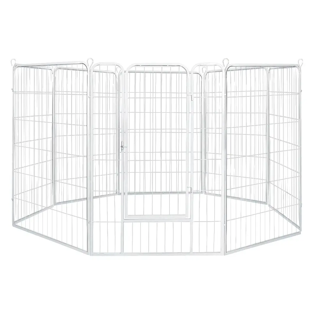 Pawz 8 Panel 32'' Pet Dog Playpen Puppy Exercise Cage Enclosure Fence Metal