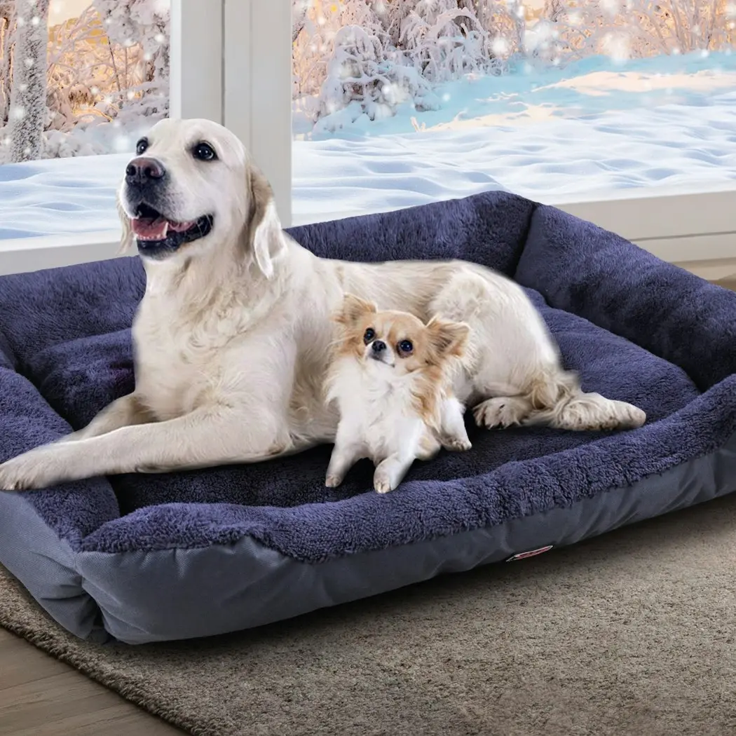 Pawz Pet Bed Mattress Dog Cat Pad Mat Cushion Soft Winter Warm 2X Large Blue