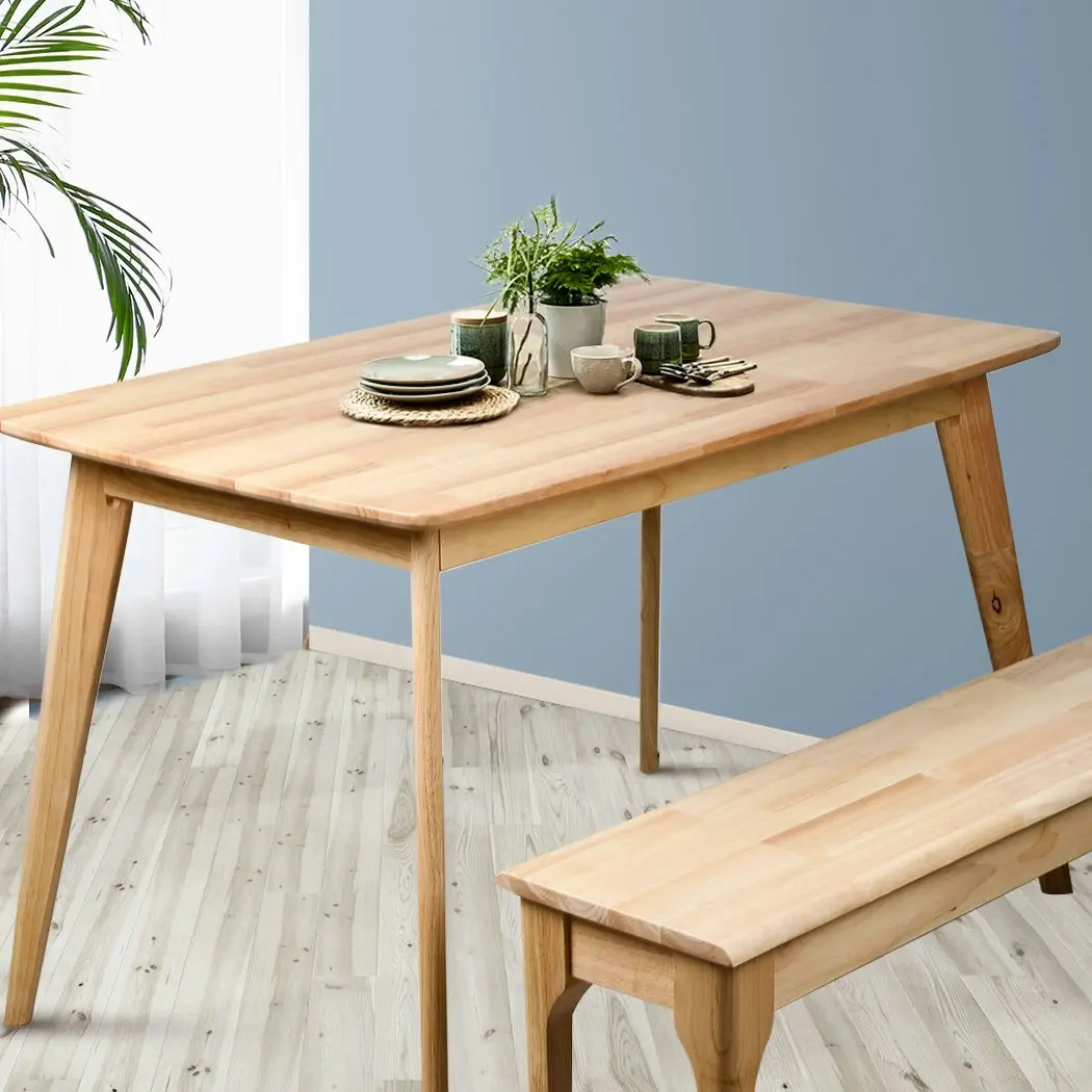 Levede Dining Table Coffee Tables Industrial Wooden Kitchen Modern Natural Oak