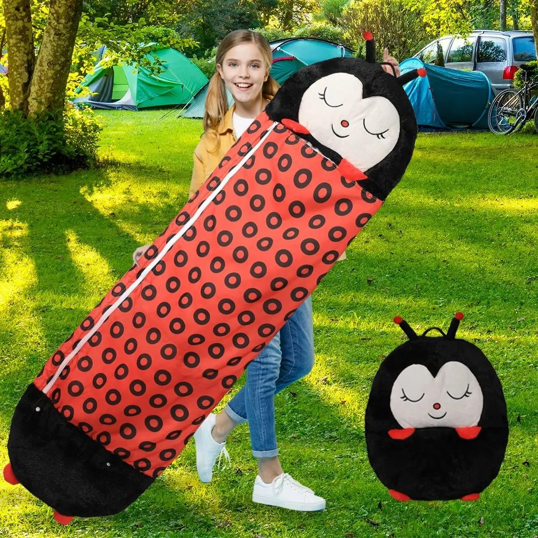 Mountview Sleeping Bag Child Pillow Stuffed Toy Kids Gift Toy Ladybug 180cm L