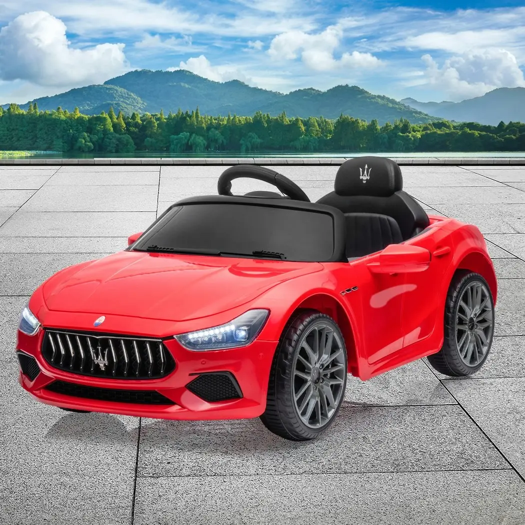 Traderight Group  Kids Ride On Car Maserati Licensed Electric Dual Motor Toy Remote Control Red