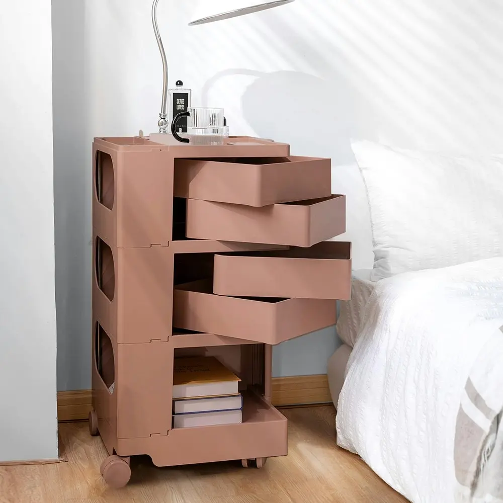 ArtissIn Storage Trolley Bedside Table 5 Tier Cart Boby Replica Pink