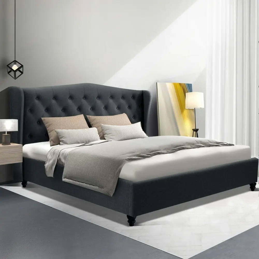 Artiss Bed Frame King Size Charcoal PIER