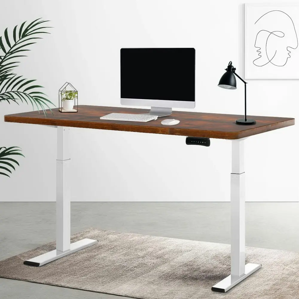 Artiss Standing Desk Motorised Dual Motor 120CM Rustic Brwon