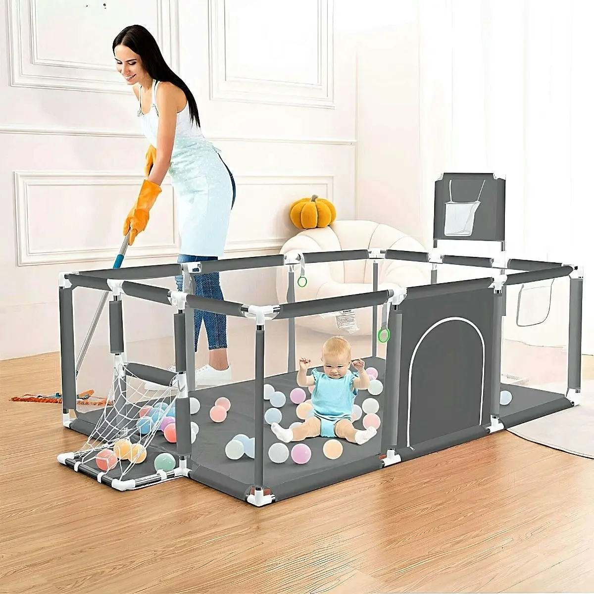 Toddly Little Explorer Deluxe Baby Play Pen Spacious & Safe