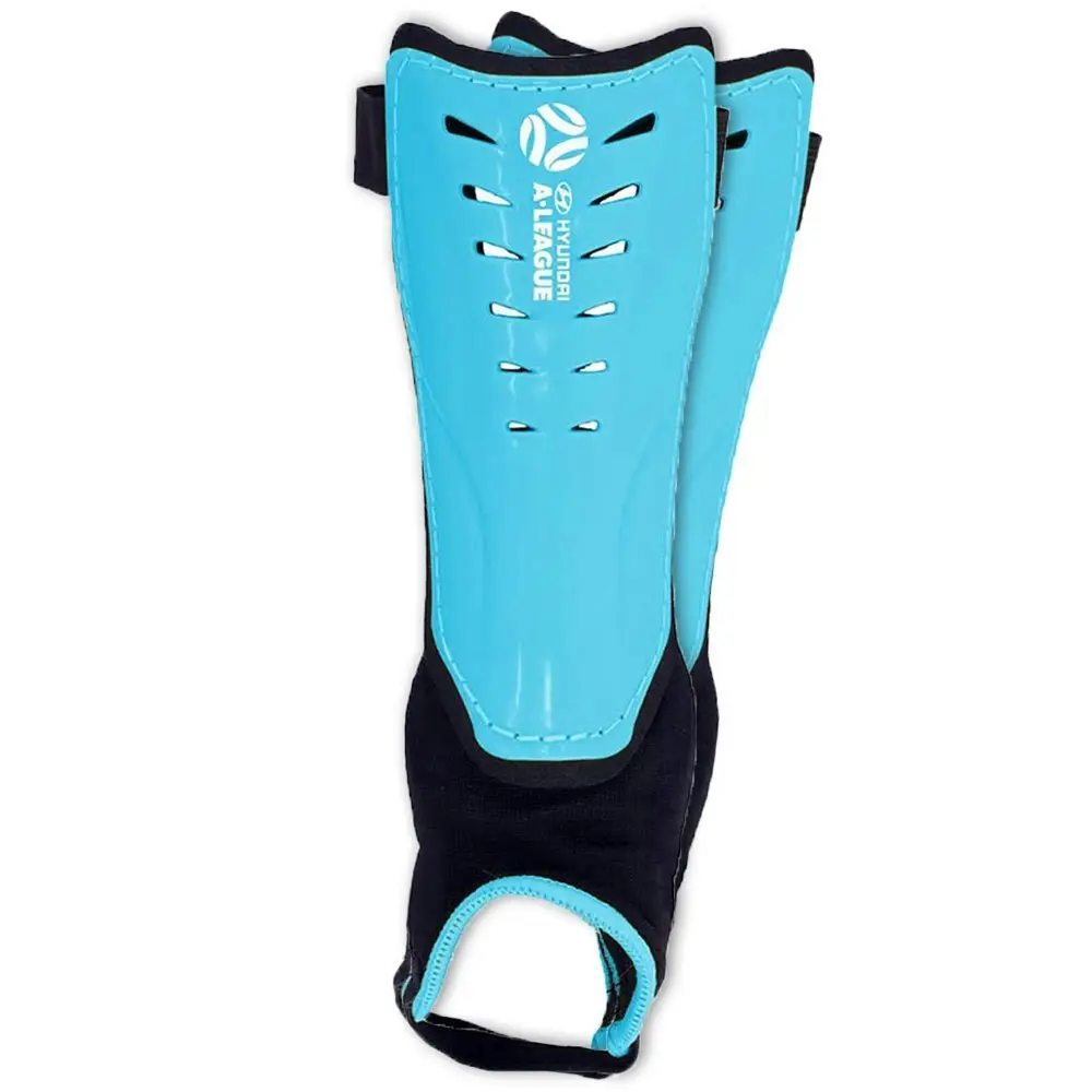 Hyundai A-League Shin Guard/Pads w/ Ankle Sock/Sports/Soccer Large Size/Blue