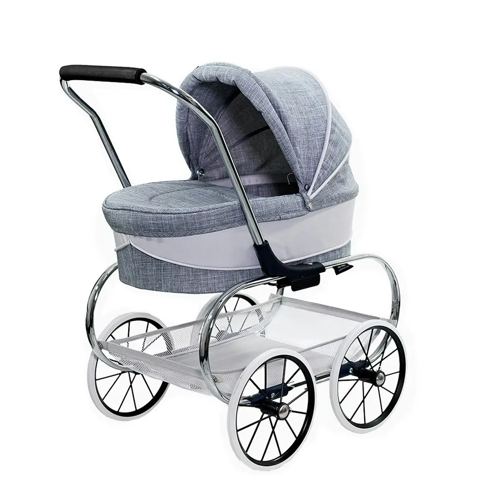 Valco Baby 66cm Just Like Mum Princess Pram/Stroller f/ Dolls Grey Marle 3y+