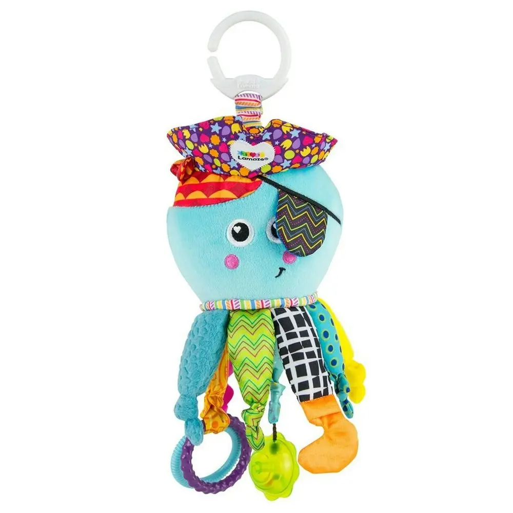 Lamaze Calmari Octopus Baby 0+ Activity Toy w/Rattle/Mirror Squeak/Crinkle Sound