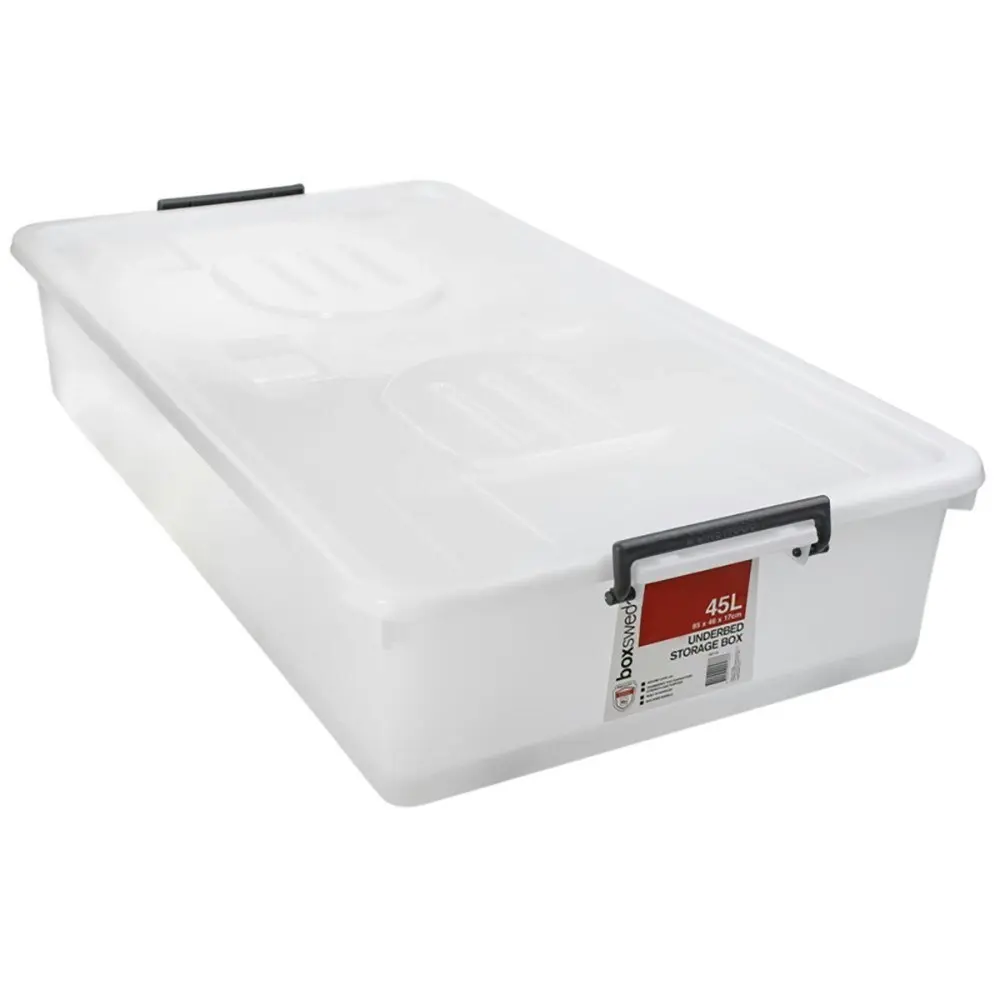 Boxsweden Heavy Duty 45L Storage Box Underbed 84.5cm Container Organiser Case