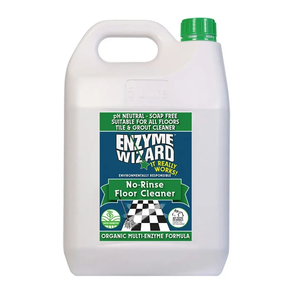 Enzyme Wizard 5L No Rinse Hard Surface Floor/Tiles/Lino/Conceret/Patio Cleaner