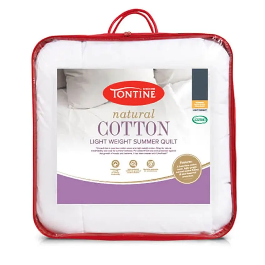 Tontine Single Bed Natural Cotton Filled Breathable Light Summer Quilt/Doona