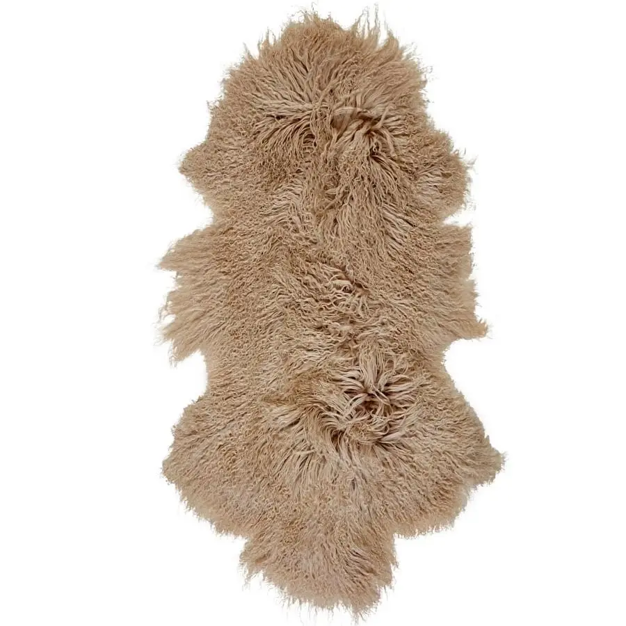 Mongolian Sheepskin Rug - Fawn