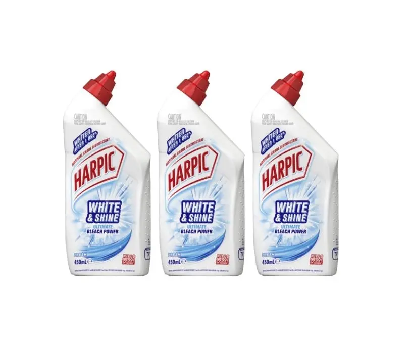 3 Pack Harpic White & Shine Fresh 450mL