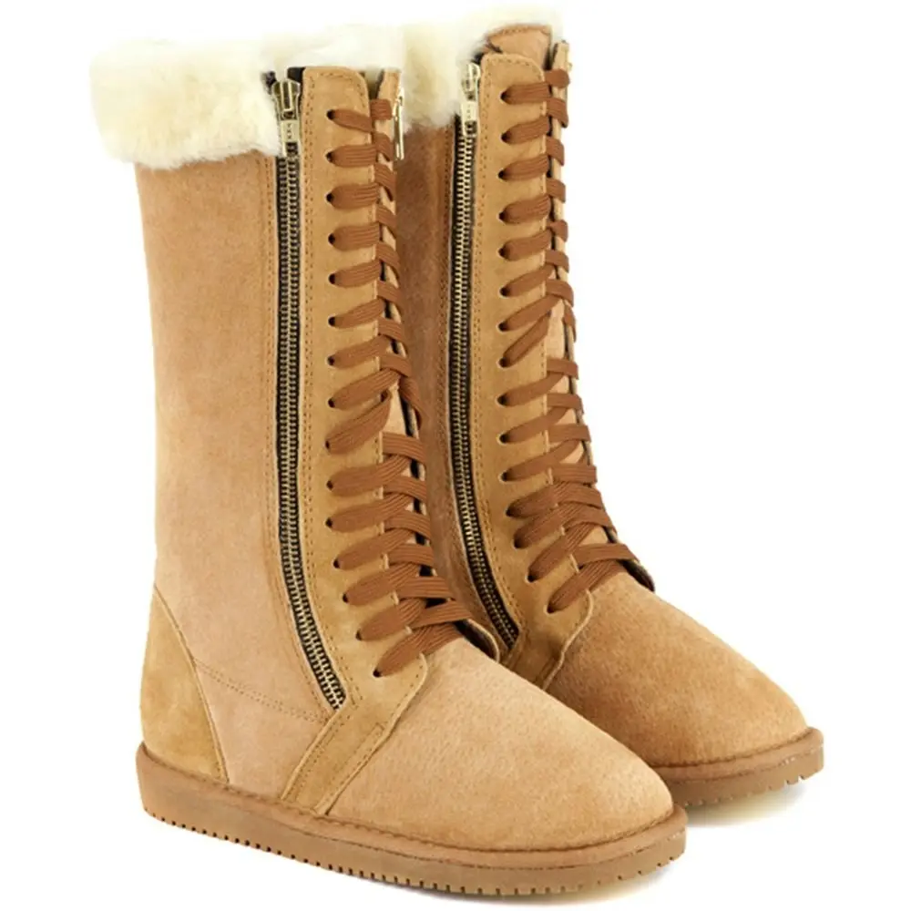 Original Ugg Australia Zipper Chestnut Sheepskin Boots