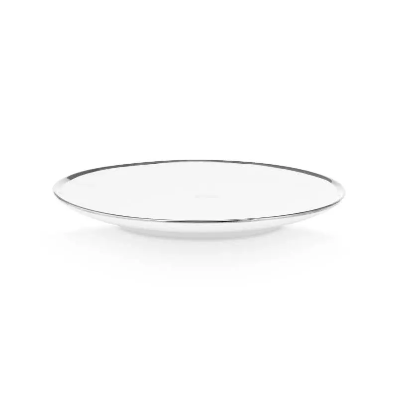 VTWonen White Silver 25.5cm Porcelain Plate