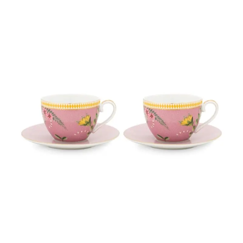 PIP Studio La Majorelle Pink 280ml Cups & Saucer Set of 2