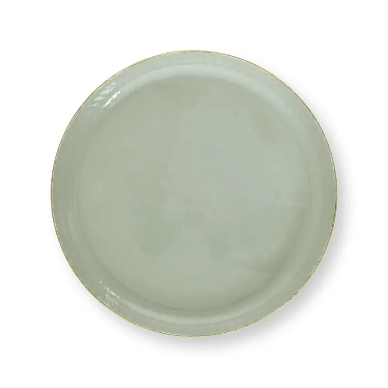 PIP Studio Enamelled Light Green Round Tray