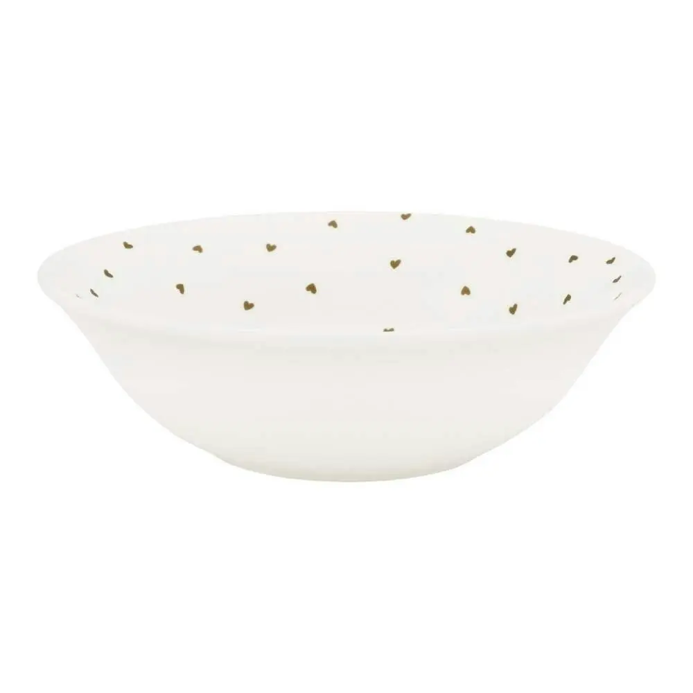 VTWonen White Golden Hearts 15cm Bowl