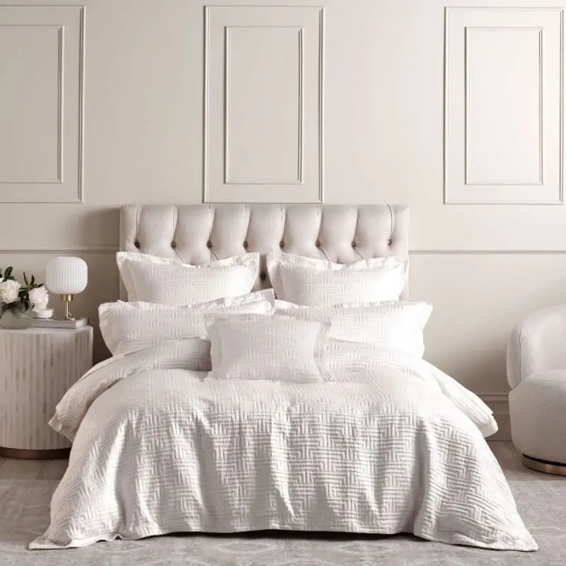 Linen House Winston White Quilt Cover Set