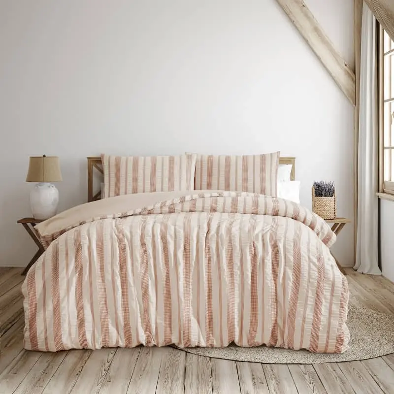 Ardor Boudoir Lisbon Seersucker Shell Quilt Cover Set