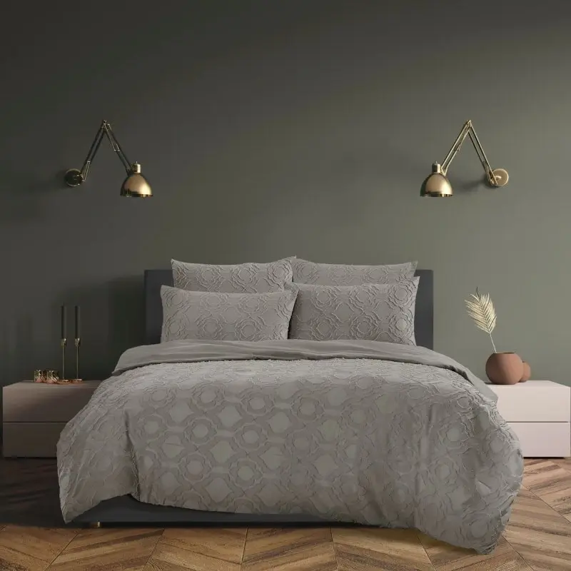 Ardor Boudoir Millicent Storm Grey 5 Piece Comforter Set