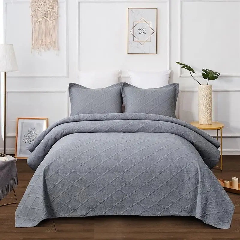 Classic Quilts Misty Grey Coverlet Set