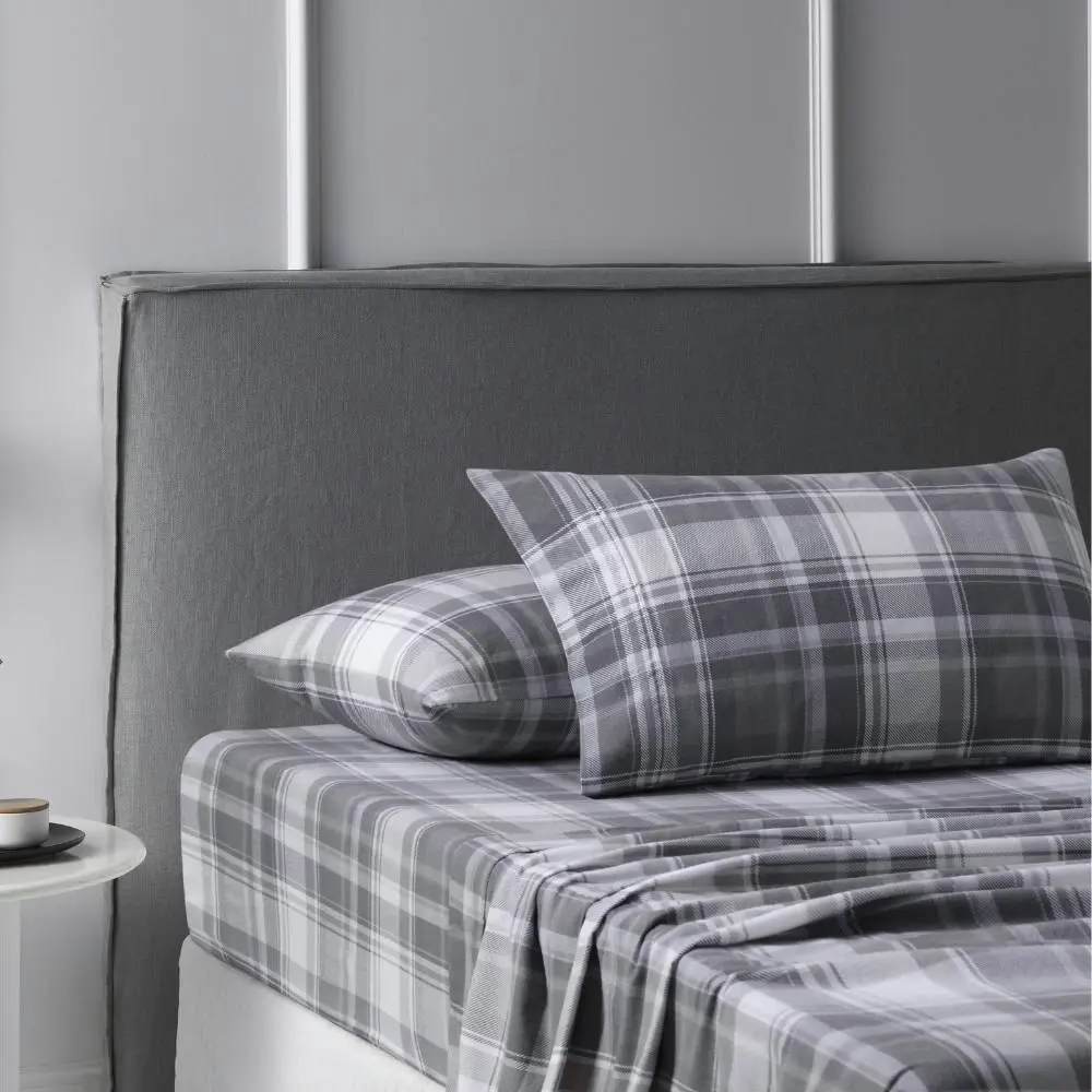 Accessorize Plaid Cotton Flannelette Sheet Set