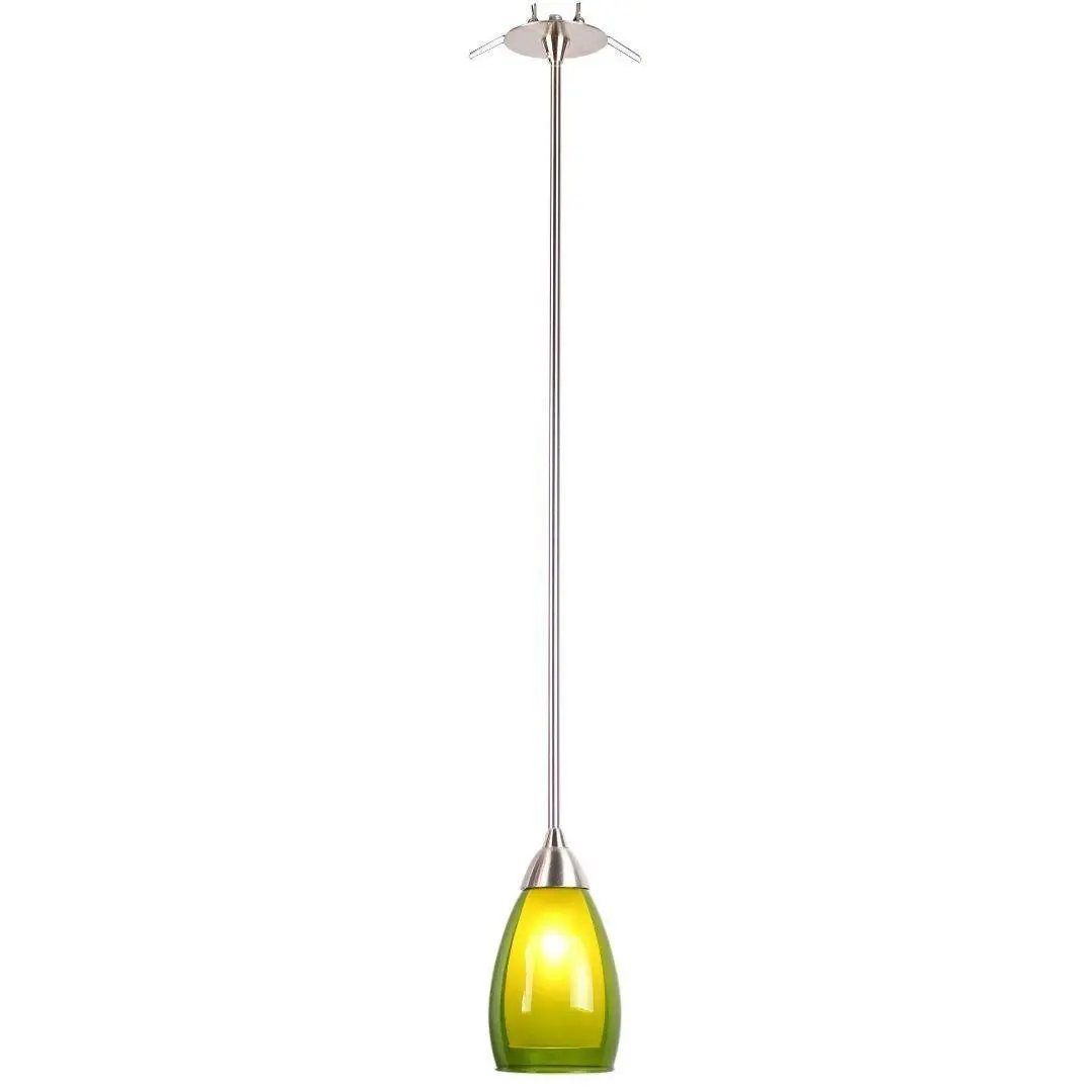 NIKI - Twin Glass - One Light Pendant - Lime Green