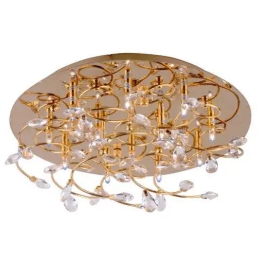 Katie Square Flush Mount Chandelier- Gold - Small CLEARANCE OVER 50% OFF