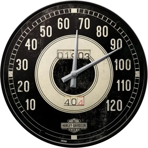 Nostalgic Art 30cm Harley-Davidson Speedo Quartz Battery Operated Wall Clock