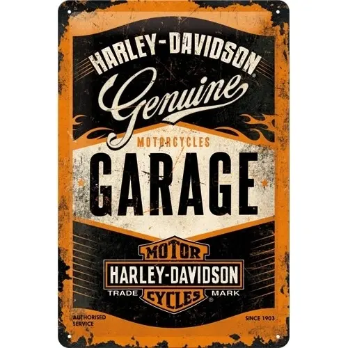 Nostalgic Art 20x30cm Medium Metal Wall Hanging Sign Harley Garage Home Decor