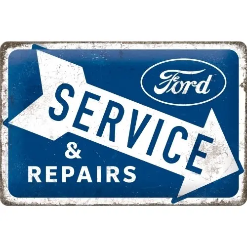 Nostalgic Art Ford Service & Repairs 20x30cm Medium Metal Sign Home Wall Decor