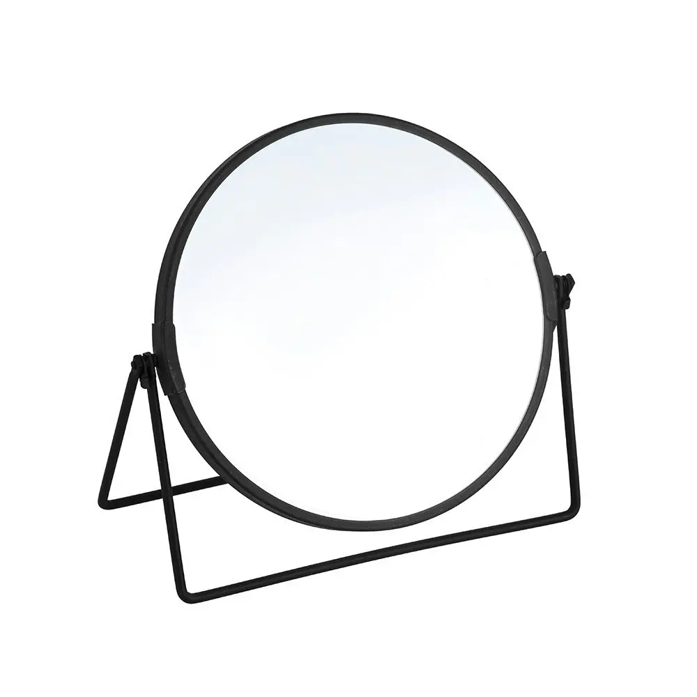 Boxsweden Bano 19.5cm Double Side Cosmetic Mirror On Stand Bathroom Vanity BLK