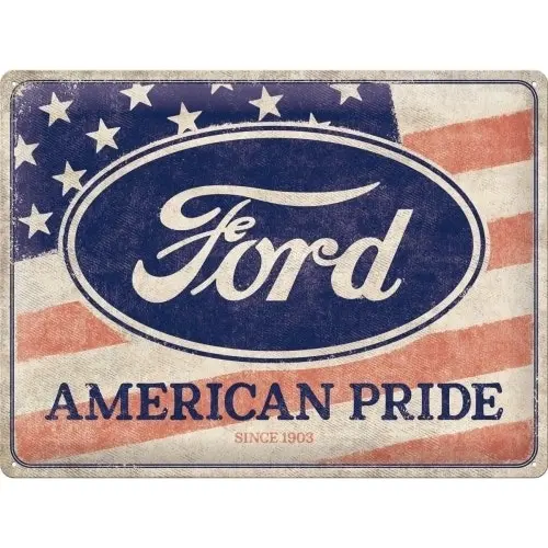 Nostalgic Art Ford American Pride US Flag Special Edition 30x40cm Large Tin Sign