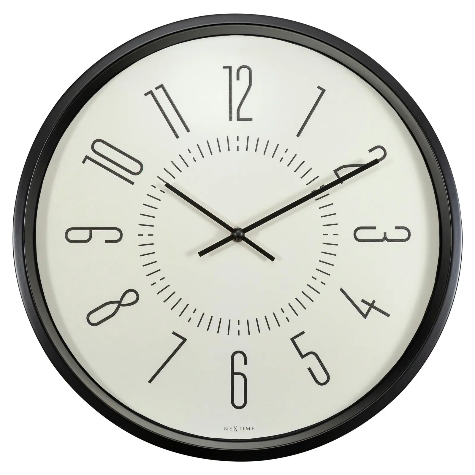 NeXtime Luminous Analogue Round 35cm Wall Clock Hanging Home/Room Decor White