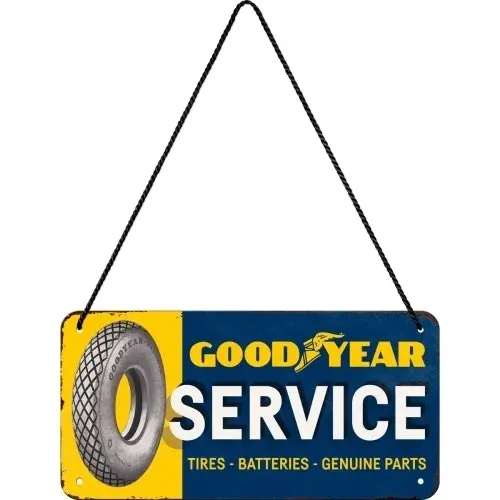 Nostalgic Art Metal 10x20cm Wall Hanging Sign Goodyear Service Home/Office Decor