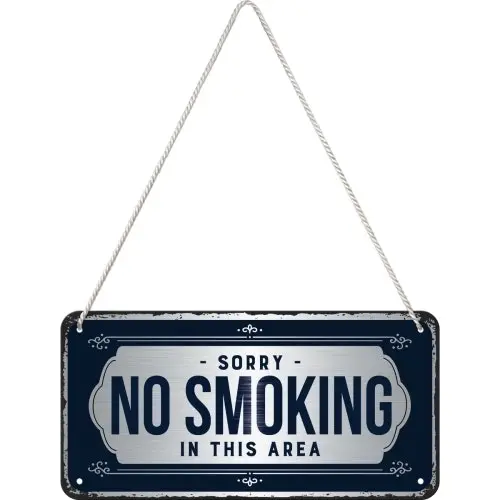 Nostalgic Art Metal 10x20cm Wall Hanging Sign Sorry No Smoking Home/Cafe Decor