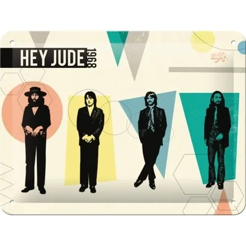 Nostalgic Art 15x20cm Small Wall Hanging Metal Sign The Beatles Hey Jude Decor