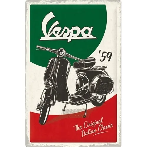 Nostalgic Art Vespa The Italian Classic 40x60cm XL Metal Sign Home Wall Decor