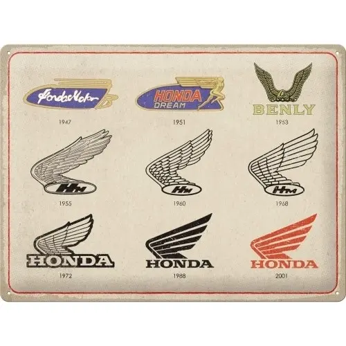 Nostalgic Art Large Sign 30x40cm Metal Hanging Decor Honda MC Logo Evolution