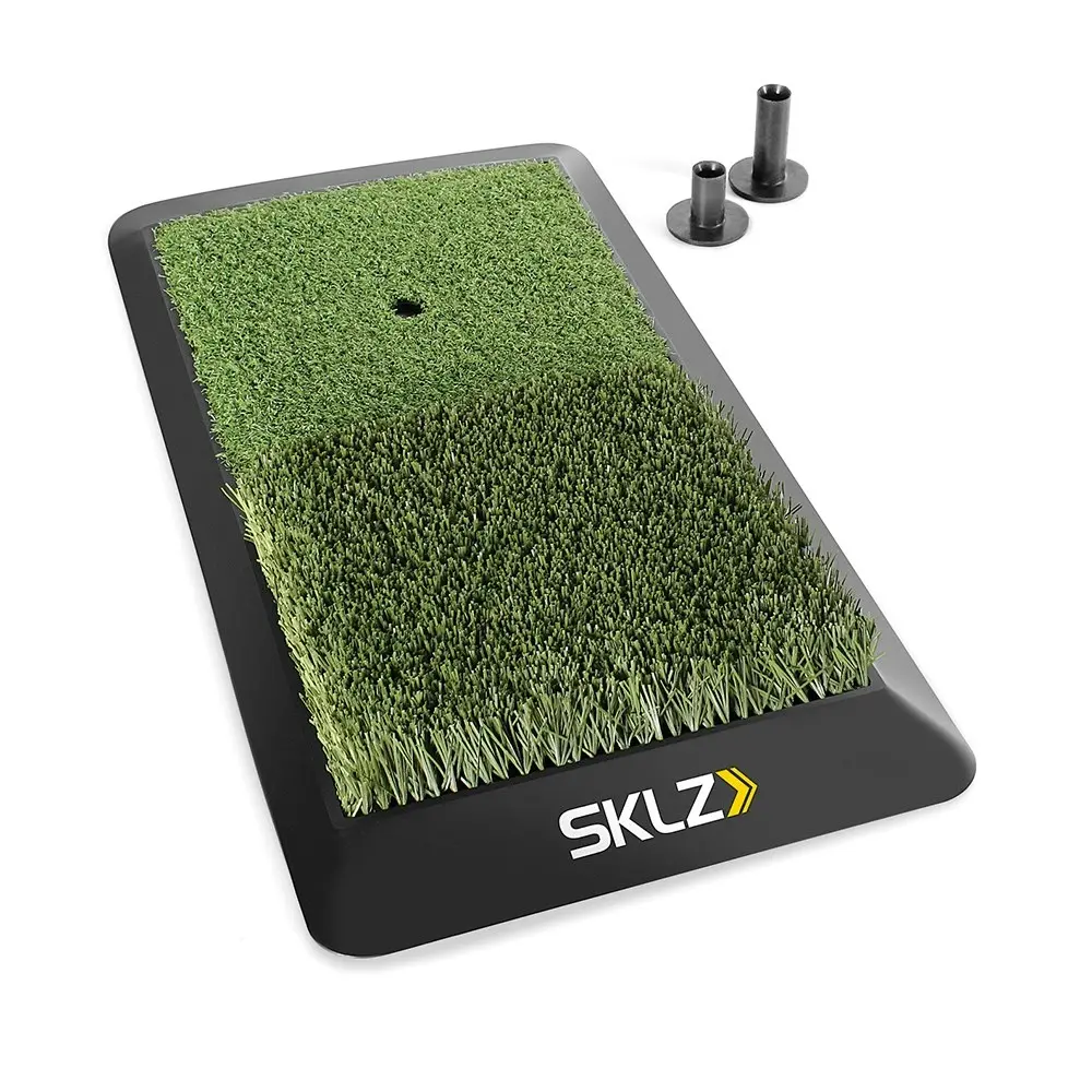 SKLZ 23.5in Golf Training Indoor/Outdoor Portable Grass Launch Pad/Tee Mat Set