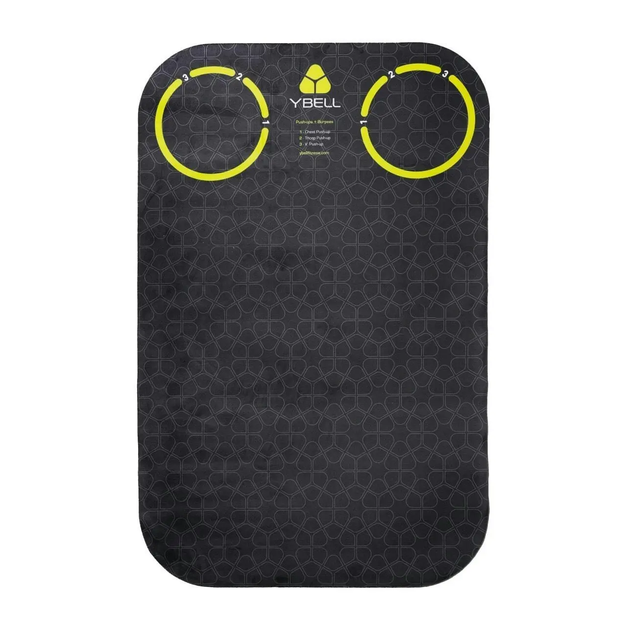 YBell 111cm Exercise Mat Workout Home Gym Fitness Yoga/HIIT Non-Slip Pad Black