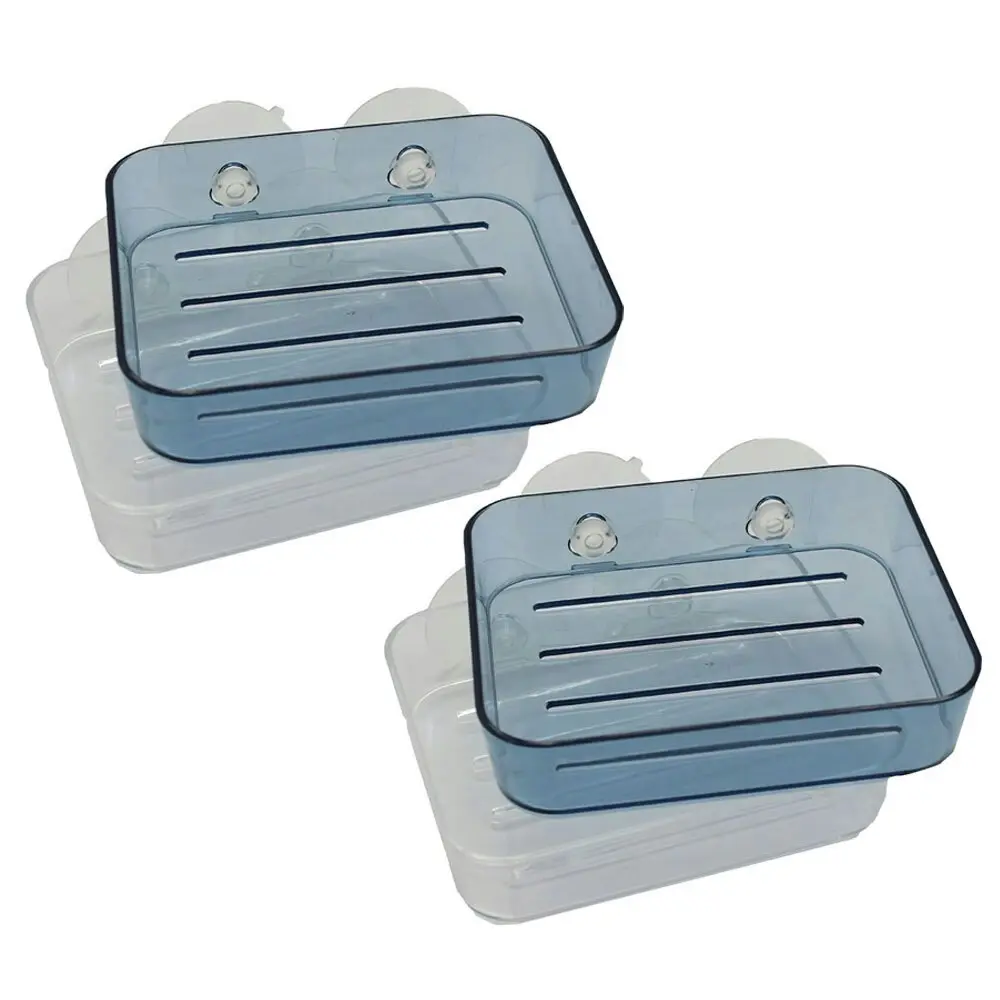 4x Boxsweden Soap Holder 13.5cm w/ Suction Bathroom Shower Soap Organiser Asst.