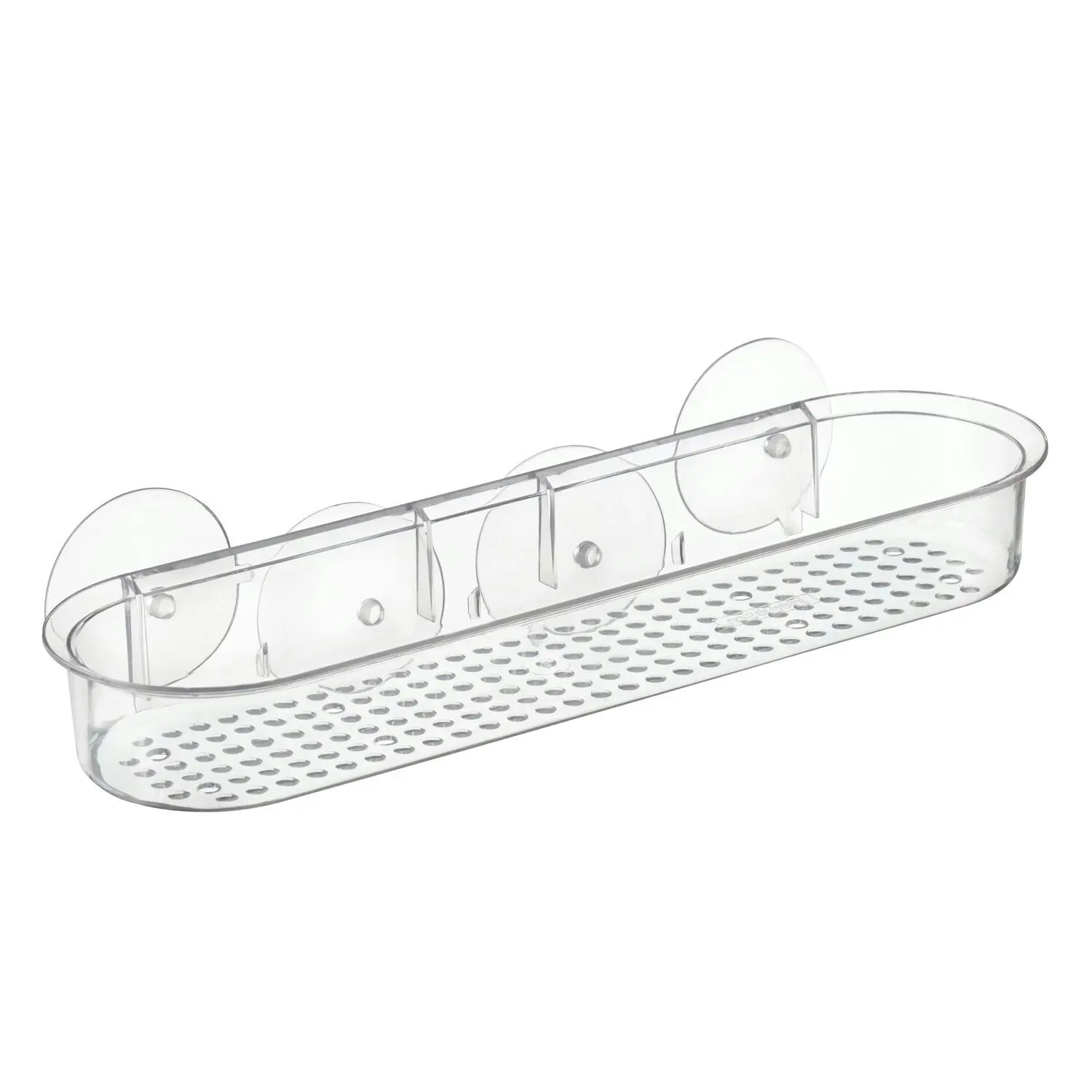 Idesign Classic 38x11cm Suction Shelf Shower/Tub Caddy Organiser Storage Clear