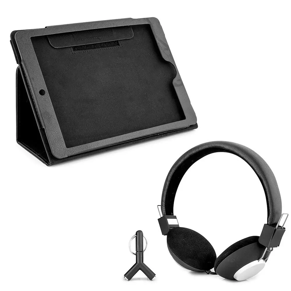 DGTEC Travel Kit Headphones Car Headrest Case Holder for iPad 9.7in Black