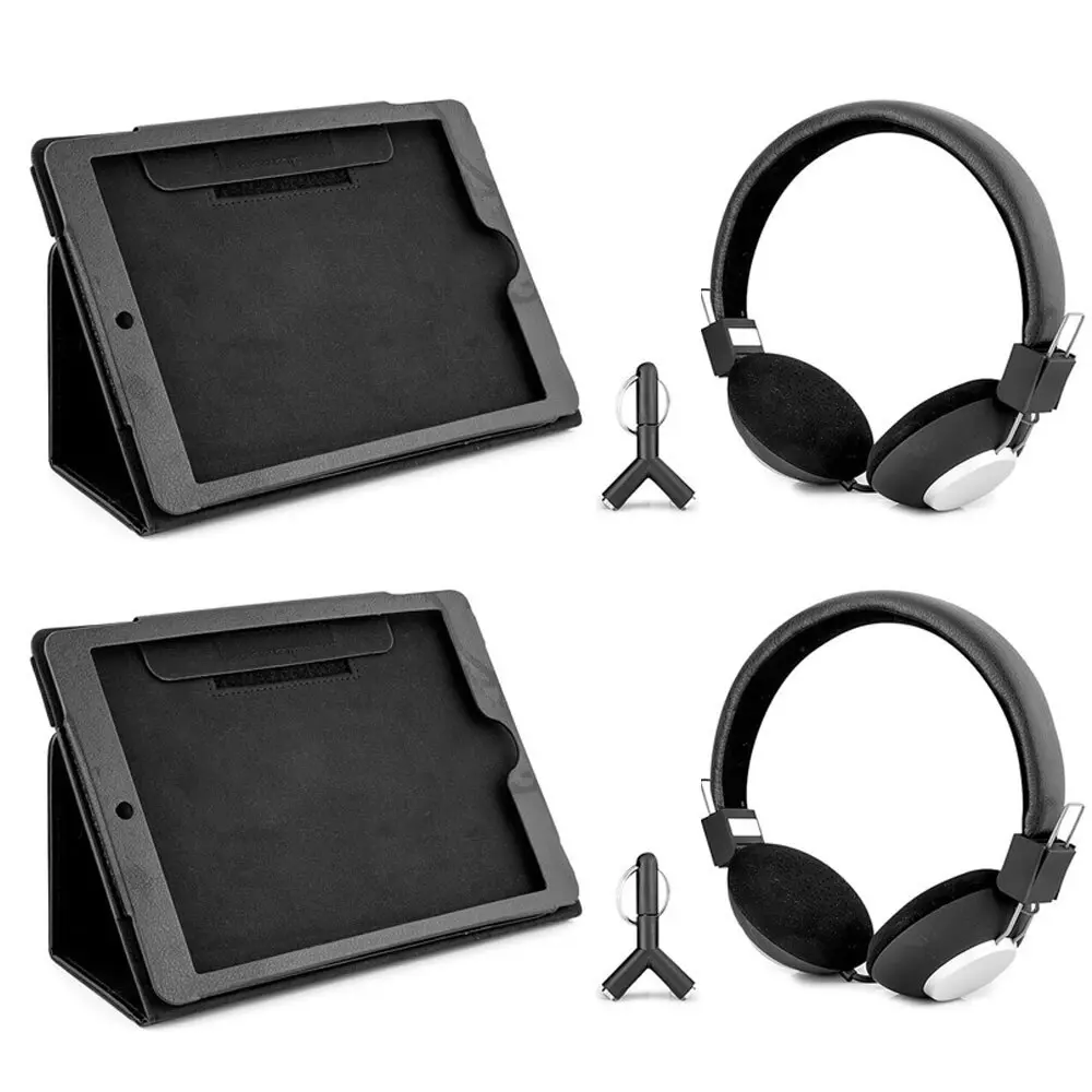 2x DGTEC Travel Kit Headphones Car Headrest Case Holder for iPad 9.7in BK