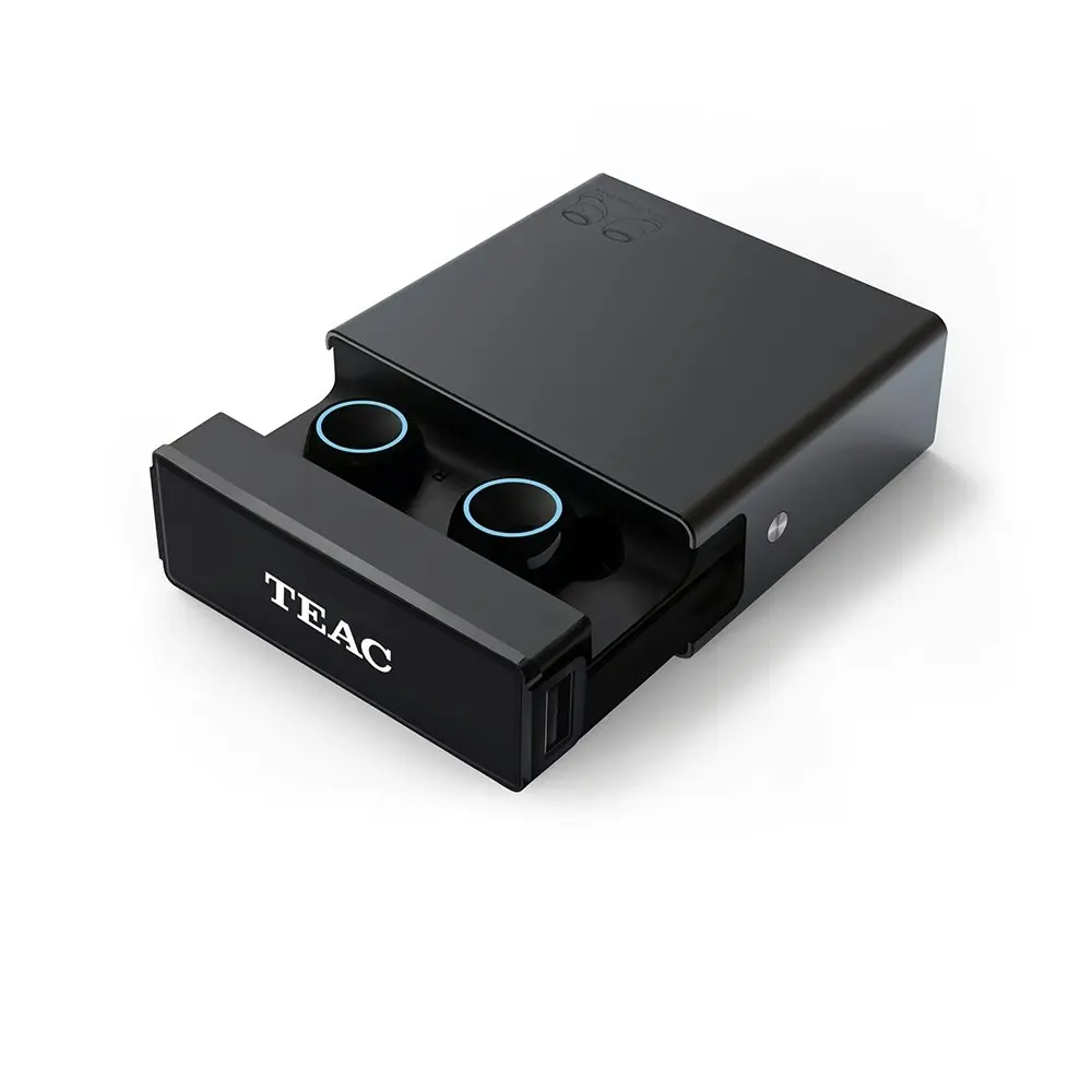 Teac True Wireless Earbuds/In-Ear Earphones w/ 3500mAh Powerbank for Phones BLK