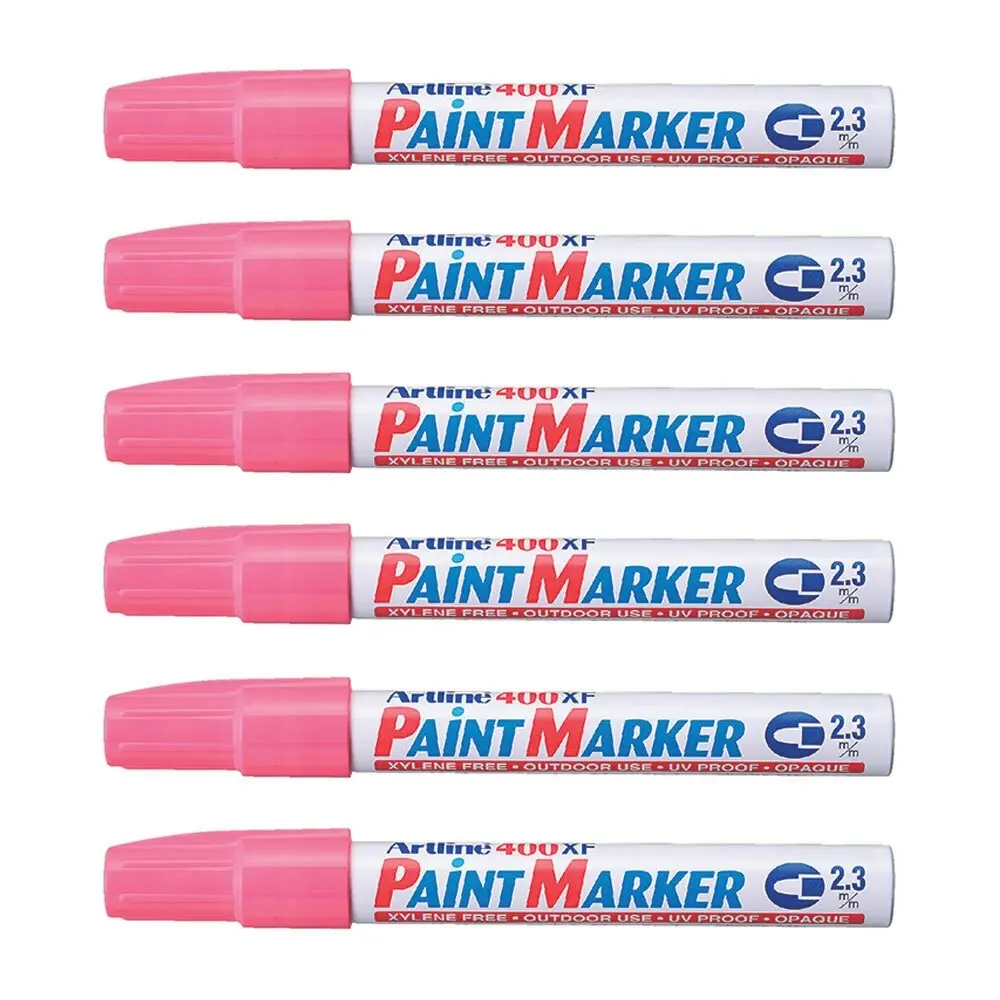 12PK Artline 400 Permanent Paint Marker 2.3mm Bullet Nib - Pink