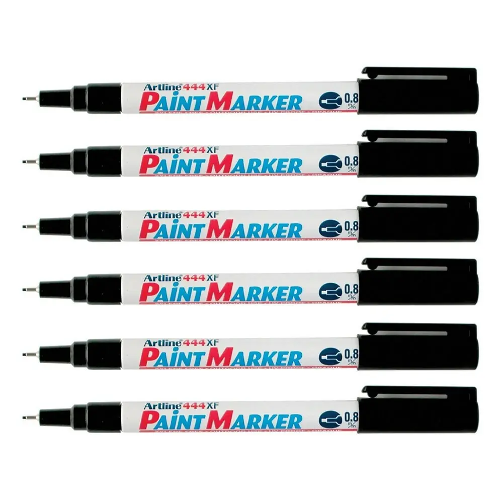 12PK Artline 444 Permanent Paint Marker 0.8mm Bullet Nib - Black