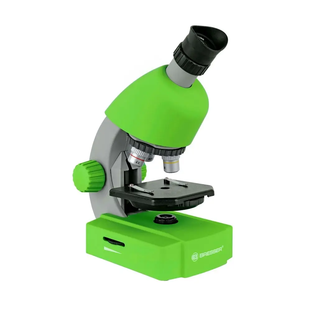 Bresser Junior Science Lab 40-640x Microscope w/ Smartphone Holder 8y+ Green